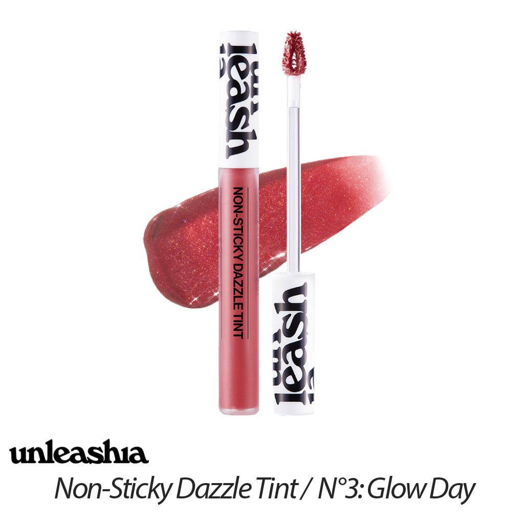 Unleashia Non-Sticky Dazzle Tint N°3 Glow-Day, maquillage coréen des lèvres, Korean lip makeup