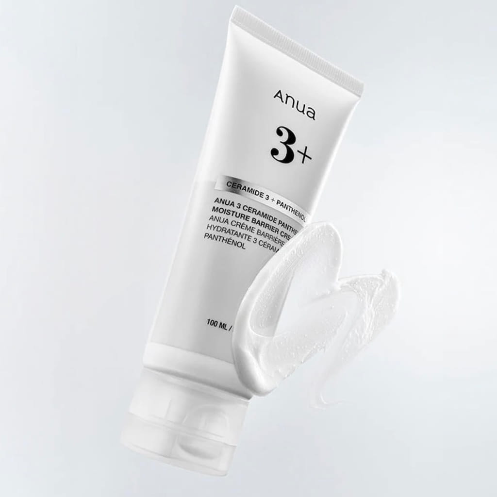Tube de la crème réparatrice barrière cutanée ANUA 3 Ceramide Panthenol Moisture Barrier Cream 100ml.