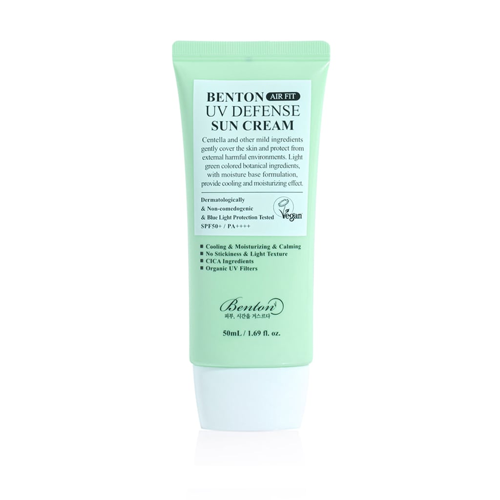 Benton - Air Fit UV Defense Sun Cream, crème solaire haute protection, aux qualités hydratante et apaisante et à la texture fine et extremement légère.