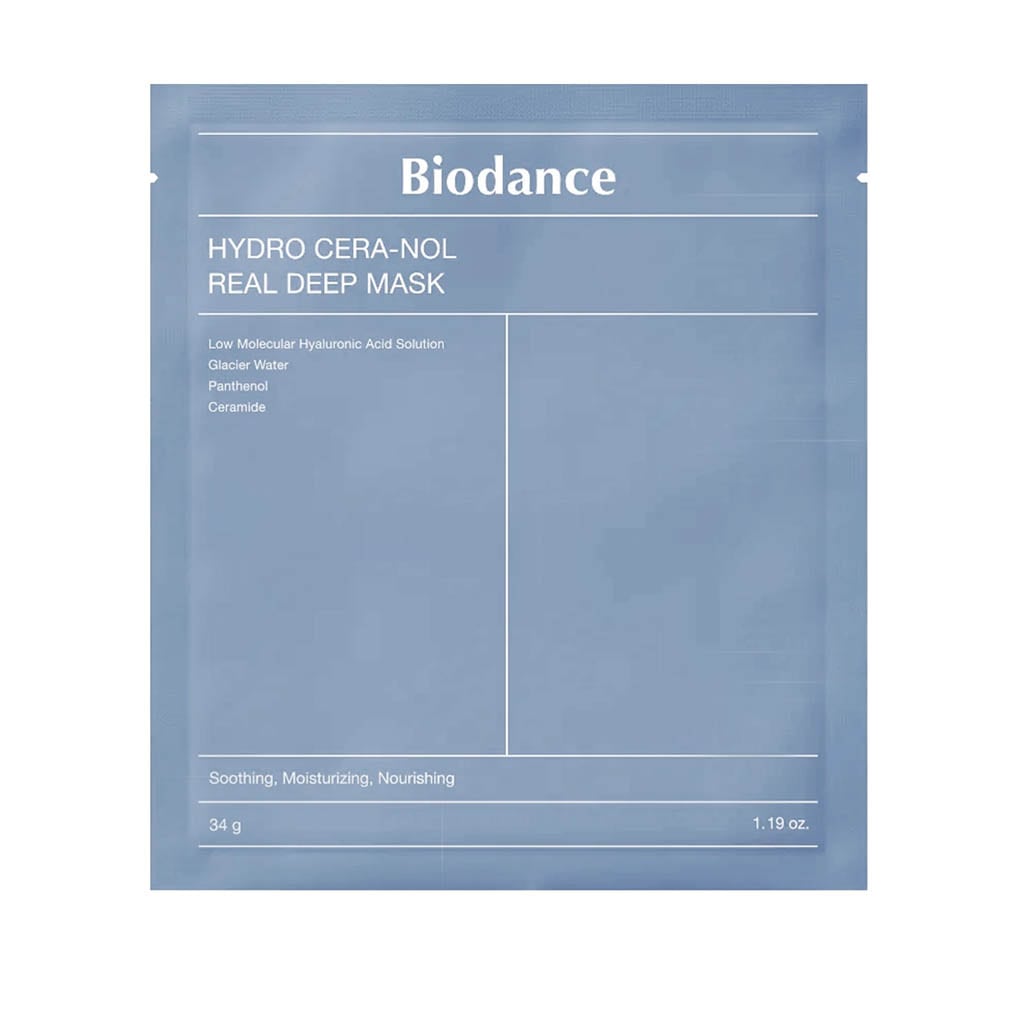 BIODANCE Hydro Cera-Nol Real Deep Mask, masque hydrogel hautement hydratant et apaisant