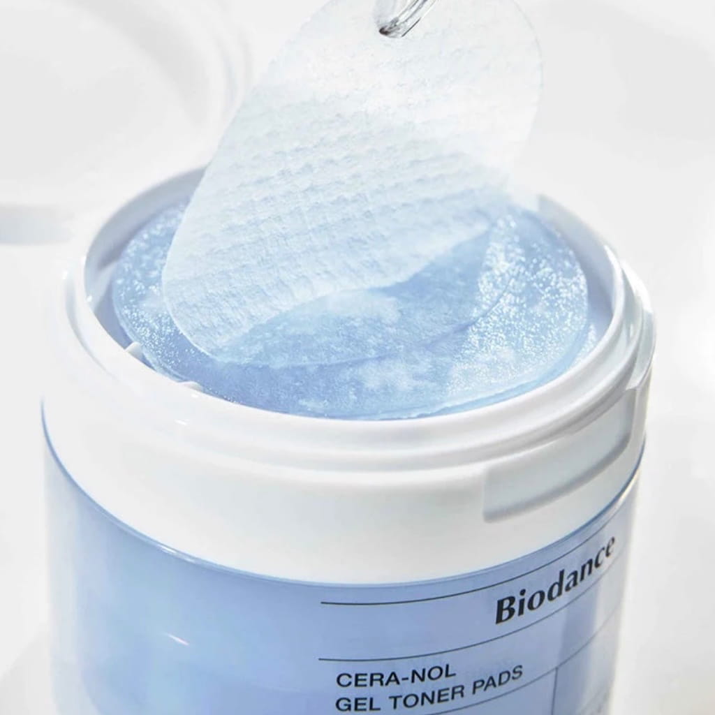Pot de 60 disques toniques en gel réparateurs BIODANCE Cera-nol Gel Toner Pads.