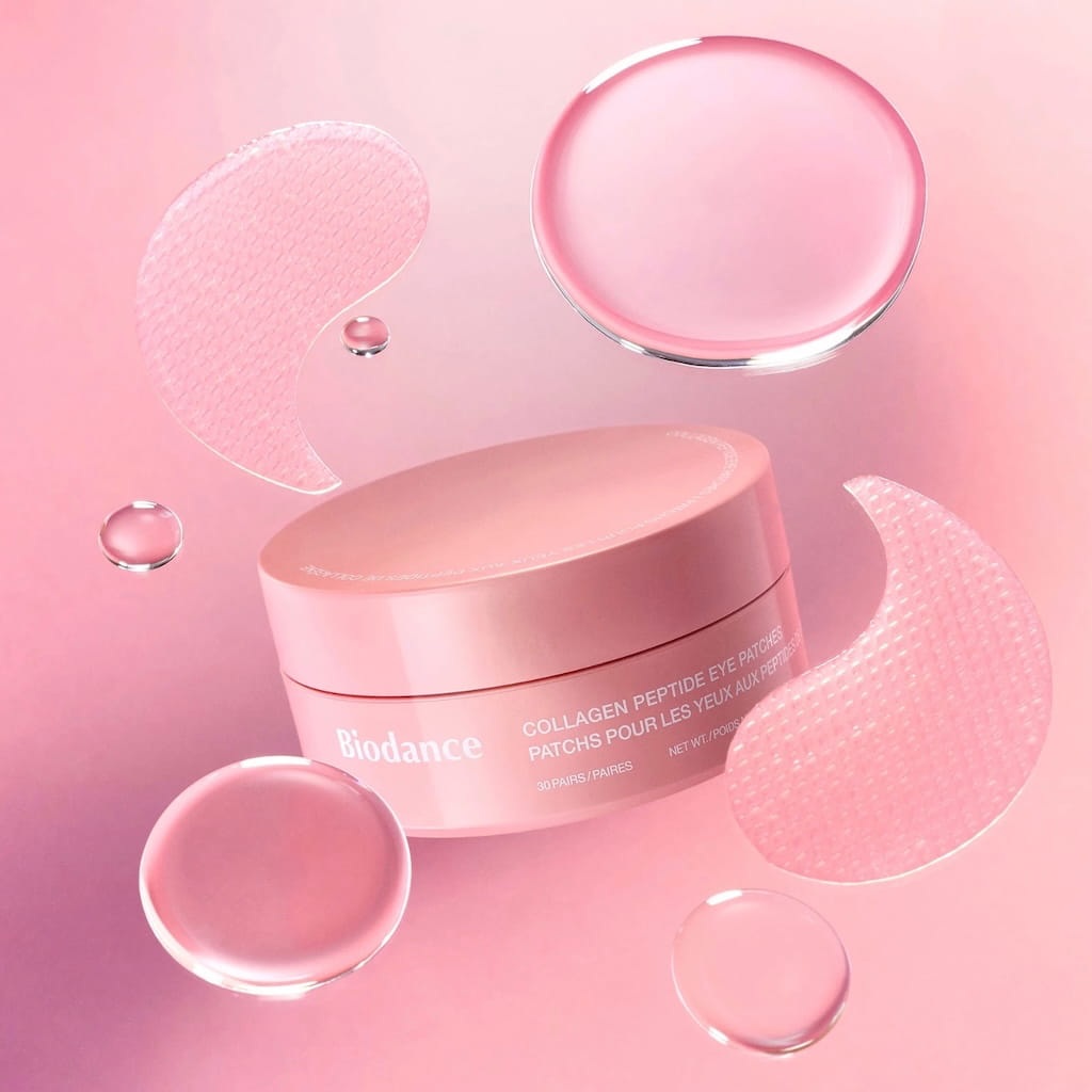 Pot de 60 patchs hydrogel contour des yeux au collagène et peptides BIODANCE Collagen Peptide Eye Patches.