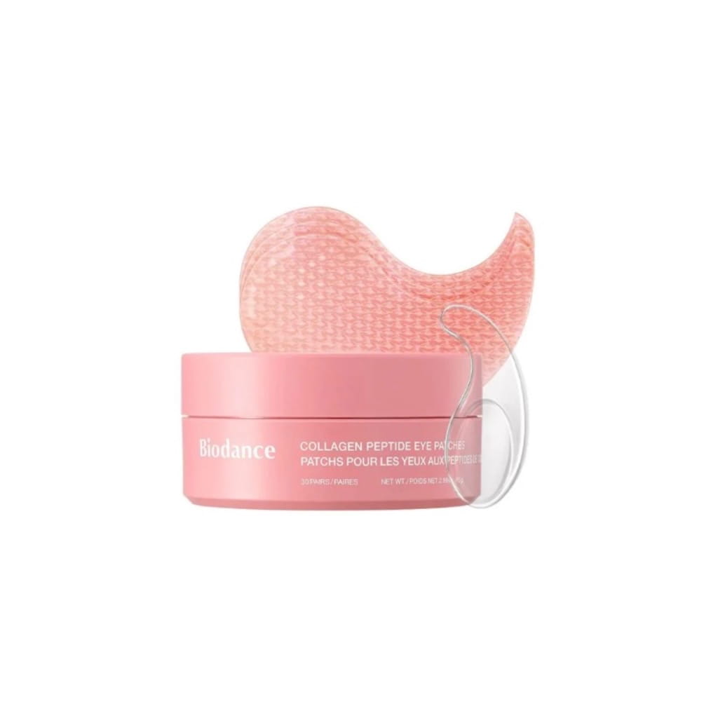 Spatule prélevant un patch en hydrogel transparent enrichi en collagène BIODANCE.