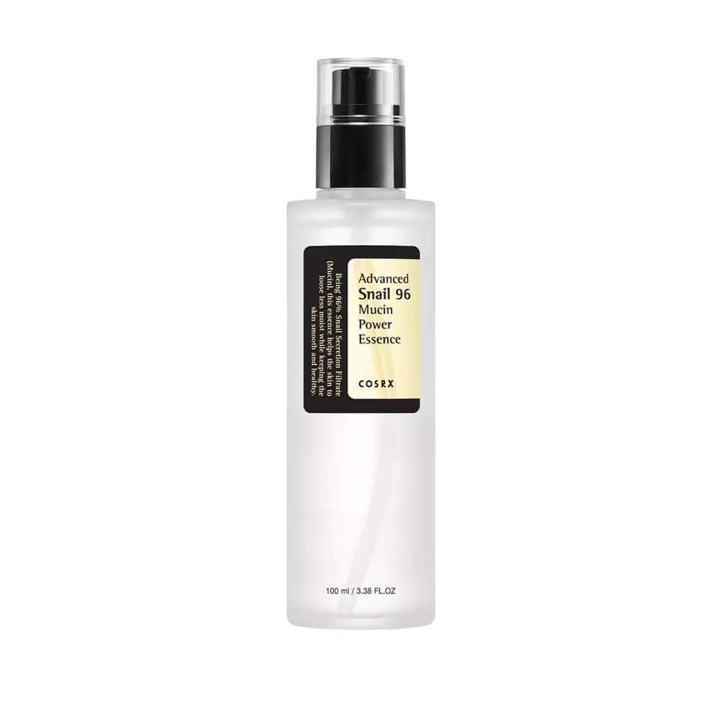 COSRX Advanced Snail 96 Mucin Power Essence – Flacon de 100 ml, essence hydratante et régénérante à la mucine d’escargot, idéale pour réparer et illuminer la peau.