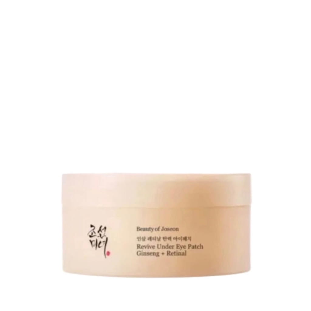 Pot de 60 patchs yeux hydrogel au ginseng et rétinal Beauty of Joseon Revive Under Eye Patch.