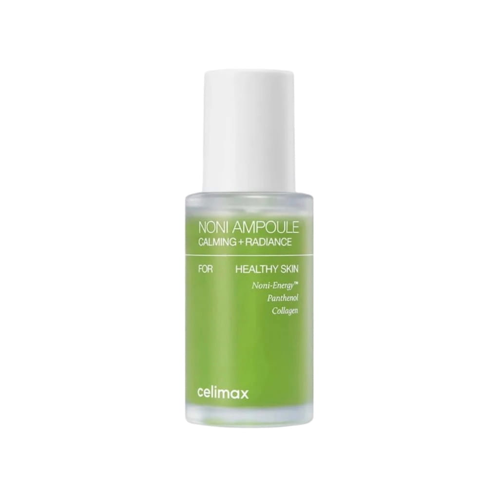 Flacon compte-gouttes du sérum revitalisant et apaisant Celimax Noni Energy Ampoule 30ml.
