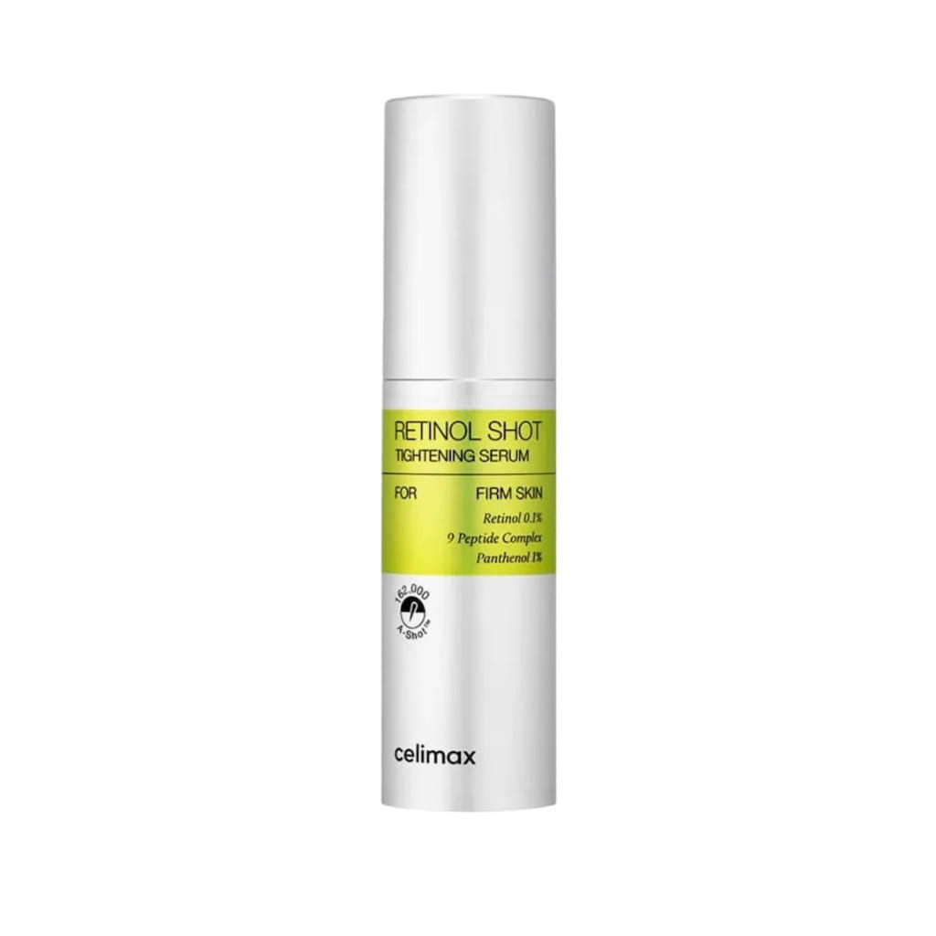 Flacon du sérum lissant et raffermissant au rétinol Celimax The Vita-A Retinol Shot Tightening Serum 30ml.