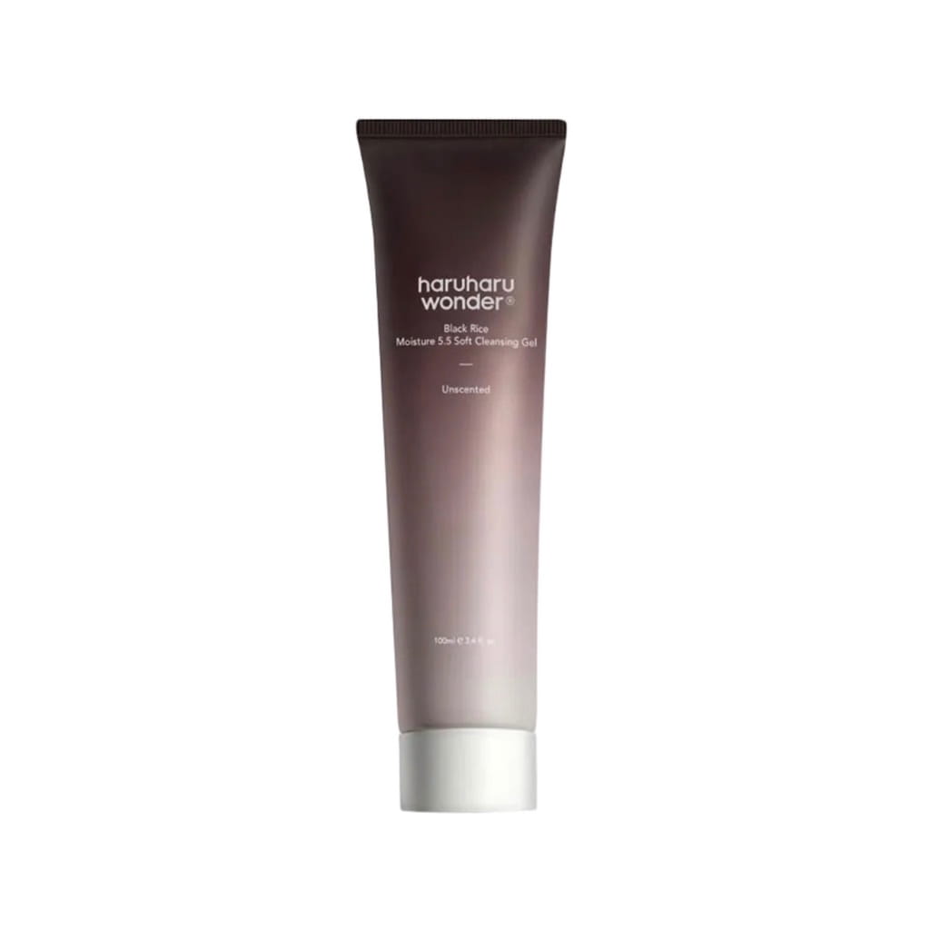 Tube du gel nettoyant doux au riz noir Haruharu Wonder Black Rice Moisture 5.5 Soft Cleansing Gel 100ml.
