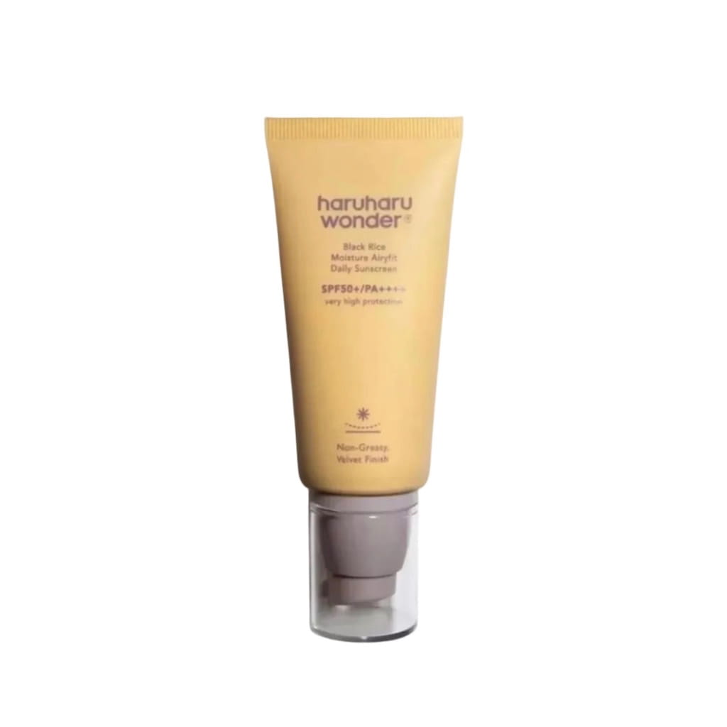 Tube de la crème solaire invisible Haruharu Wonder Black Rice Moisture Airyfit Sunscreen SPF50+/PA++++ 50ml.