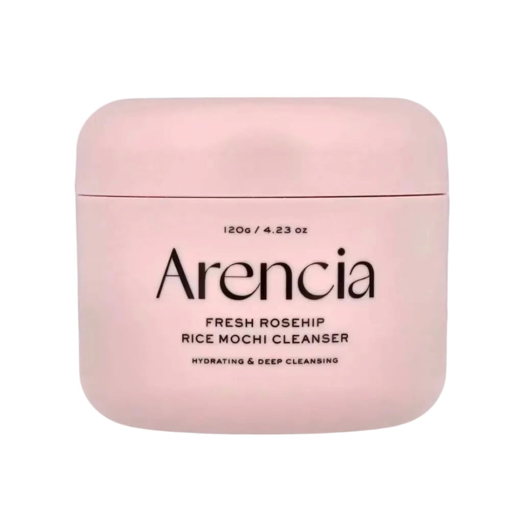 Pot du nettoyant exfoliant texture mochi Arencia Fresh Rosehip Rice Mochi Cleanser 120g.