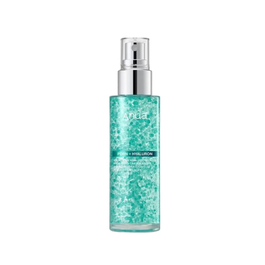Flacon pulvérisateur de la brume hydratante et régénérante ANUA PDRN Hyaluronic Acid Hydrating Capsule Mist 100ml.