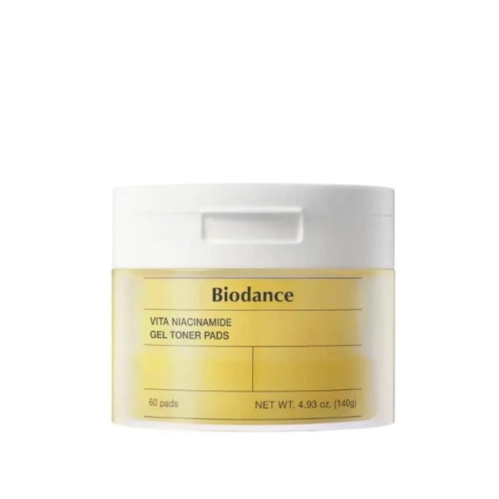 Pot de 60 disques toniques en gel illuminateurs BIODANCE Vita Niacinamide Gel Toner Pads.