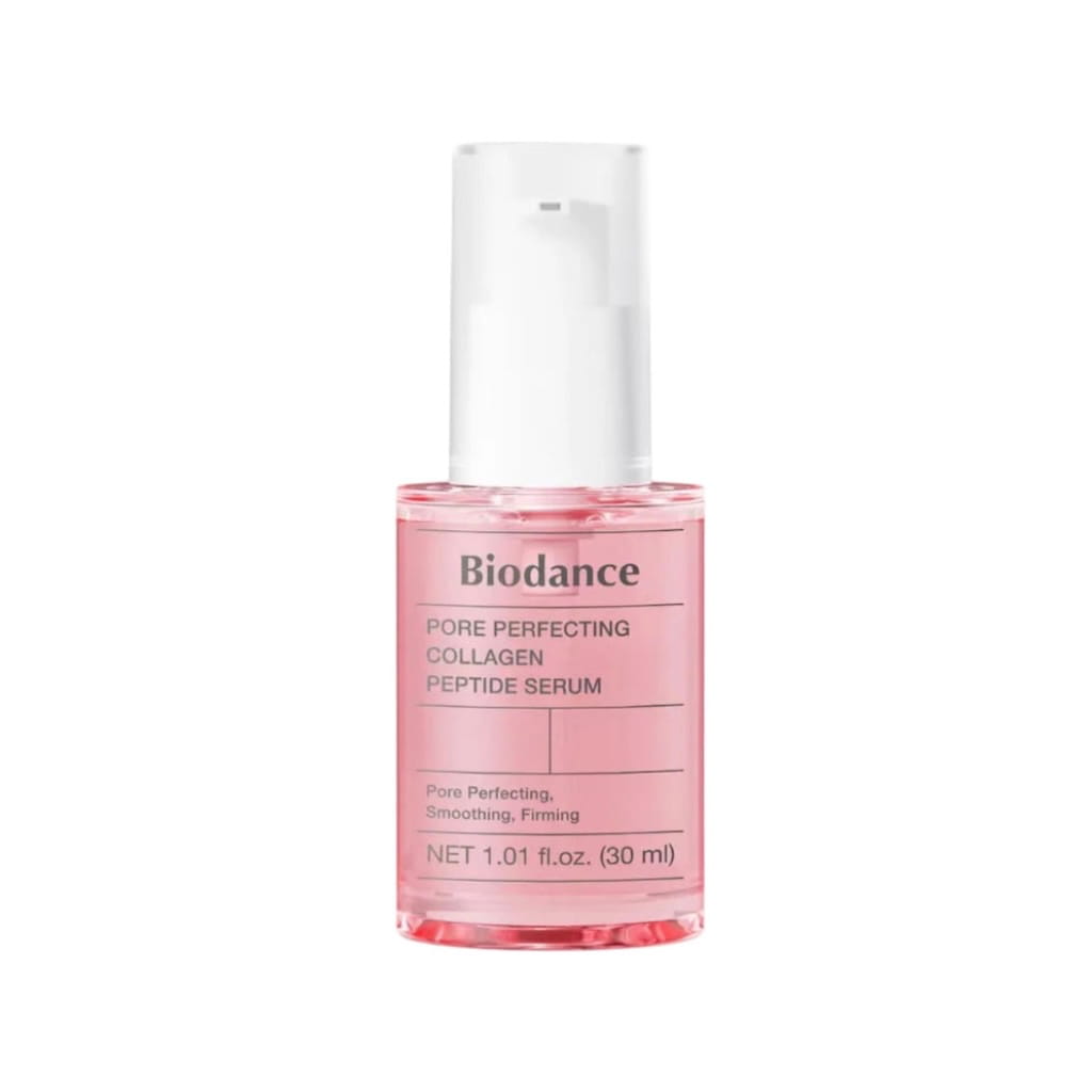 Flacon compte-gouttes du sérum affinant les pores BIODANCE Pore Perfecting Collagen Peptide Serum 30ml.