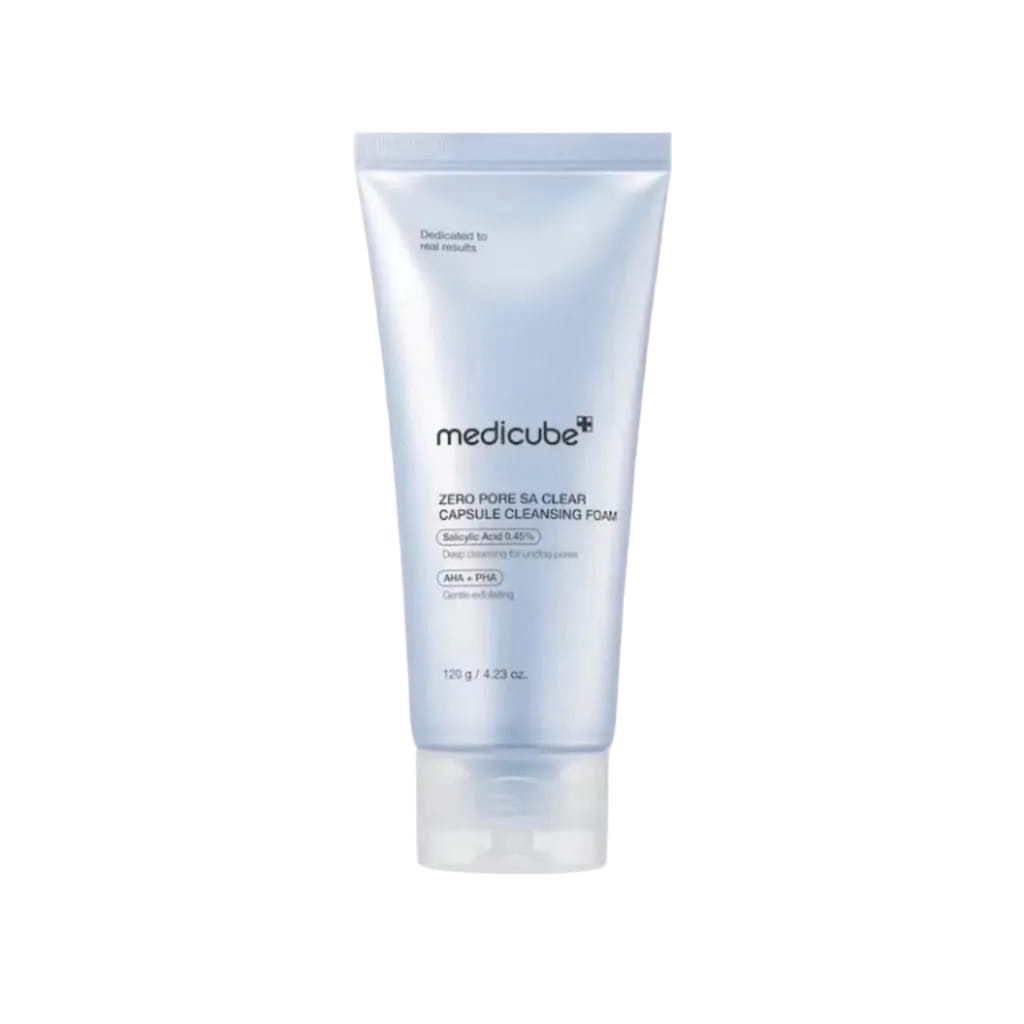 Tube de la mousse nettoyante désincrustante Medicube Zero Pore SA Clear Capsule Cleansing Foam 120g.