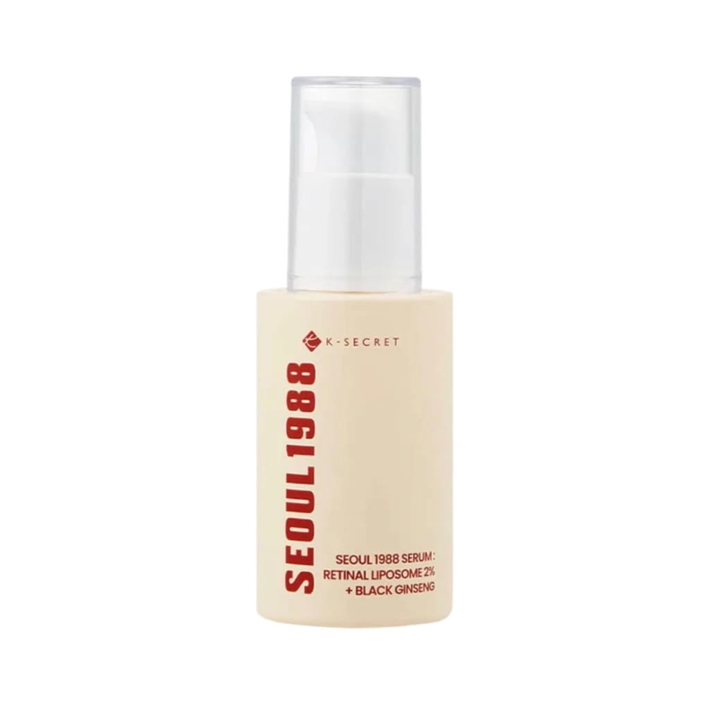 Flacon du sérum anti-âge et fermeté KSECRET SEOUL 1988 Serum Retinal Liposome 2% + Black Ginseng 30ml.