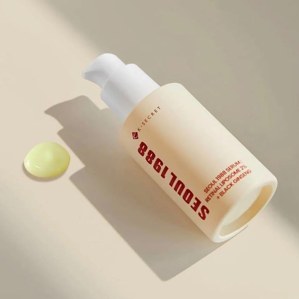 Texture soyeuse du sérum au rétinal liposomé et ginseng noir KSECRET.