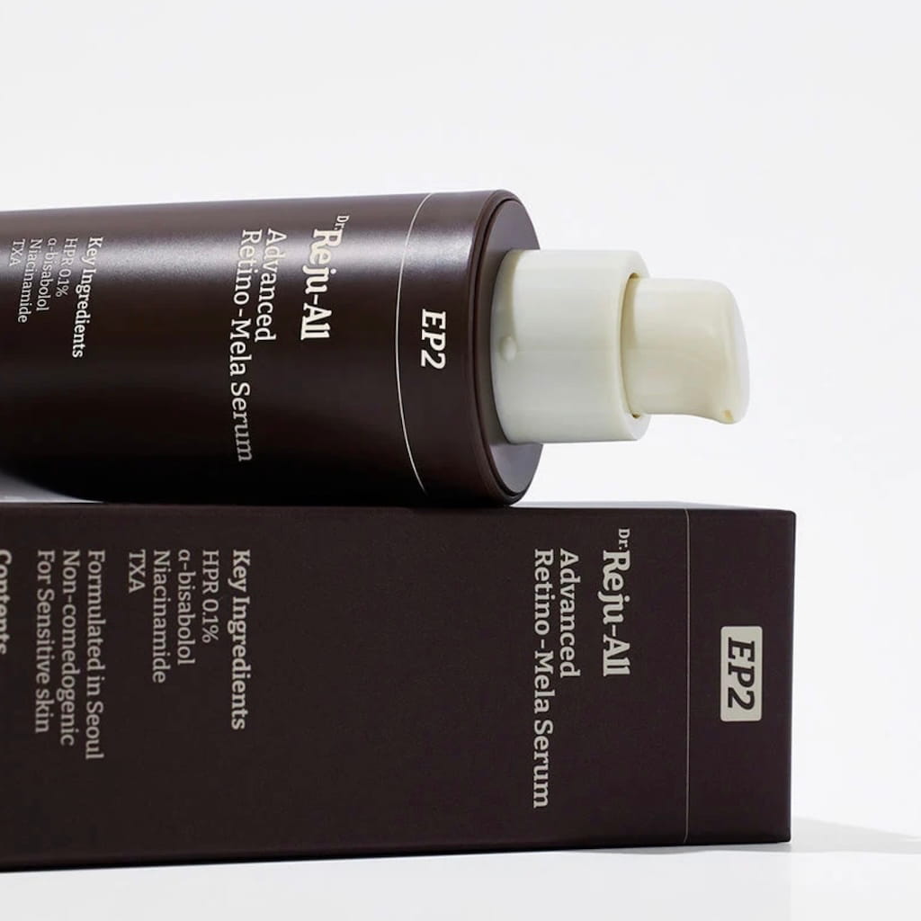 Flacon du sérum correcteur anti-taches Dr. Reju-All Advanced Retino-Mela Serum 30ml.