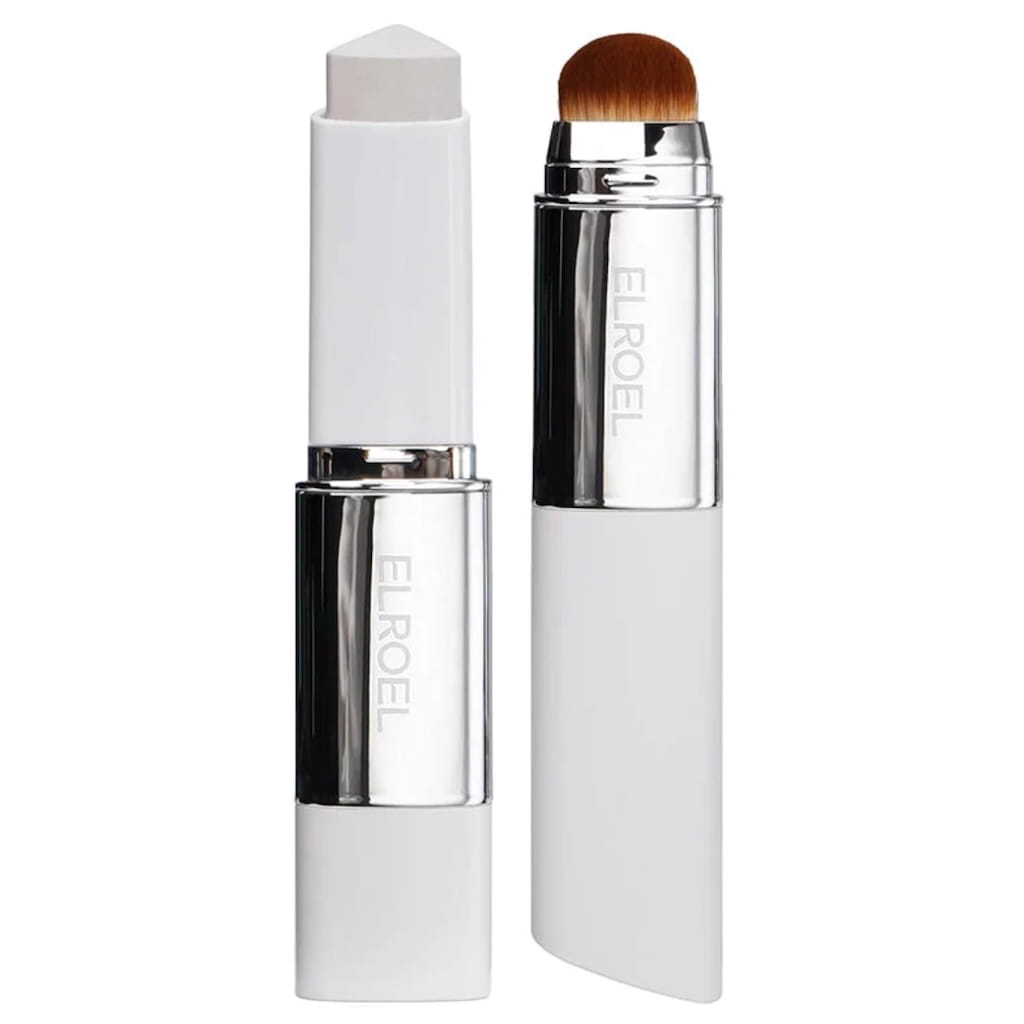 Pinceau intégré et texture baume du fond de teint stick ELROEL Blanc Cover Cream Stick Light.