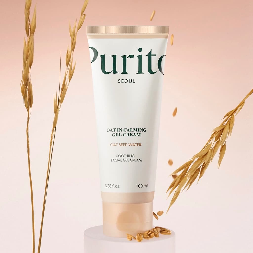 Flacon de la crème gel apaisante à l'avoine PURITO SEOUL Oat-in Calming Gel Cream 100ml.