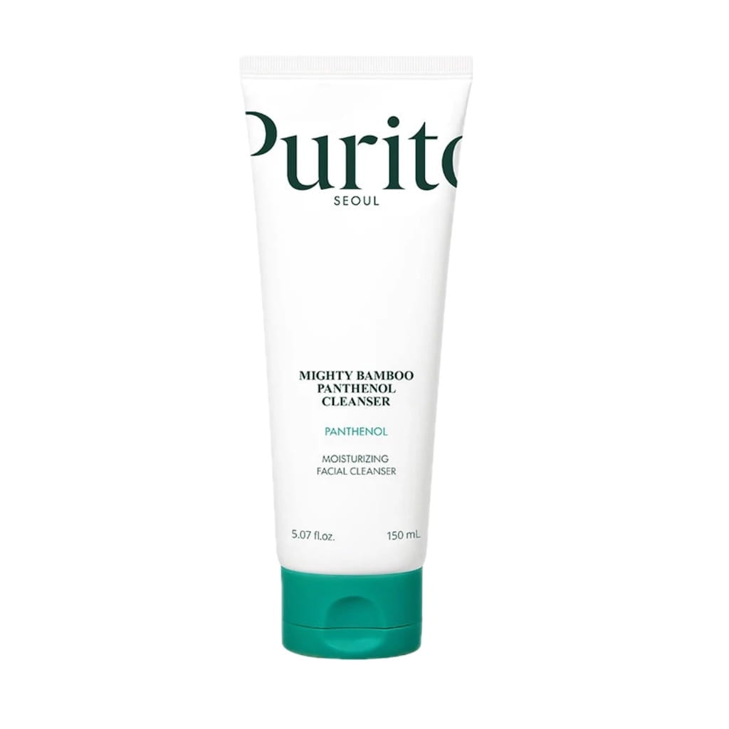 Tube du gel nettoyant visage au bambou et panthénol PURITO SEOUL Mighty Bamboo Panthenol Cleanser 150ml.