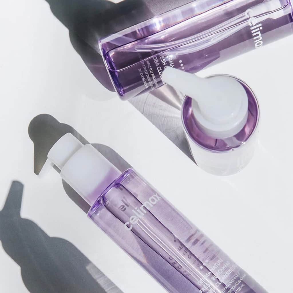 Flacon pompe de l'huile démaquillante anti-points noirs au jojoba Celimax Fresh Blackhead Jojoba Cleansing Oil 150ml.