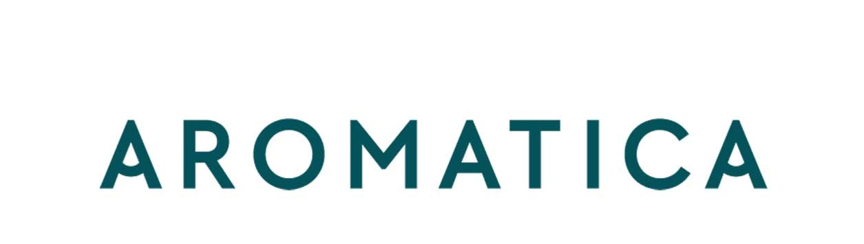 Logo AROMATICA, marque cosmétique coréenne et AROMATICA avec sa ligne Reviving Rose infusion à la Rose de Damas et son parfum léger et envoutant