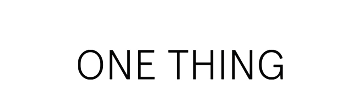 Logo ONE THING, marque skincare coréen naturelle aux bienfaits d'un ingrédient unique centella, houttuinya