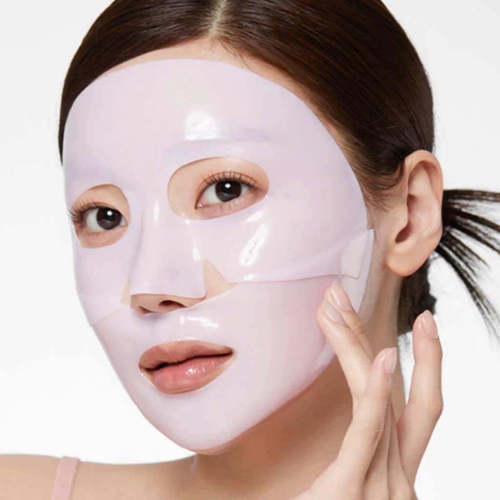 Boîte de 4 masques hydrogel Medicube PDRN Pink Collagen Gel Mask.
