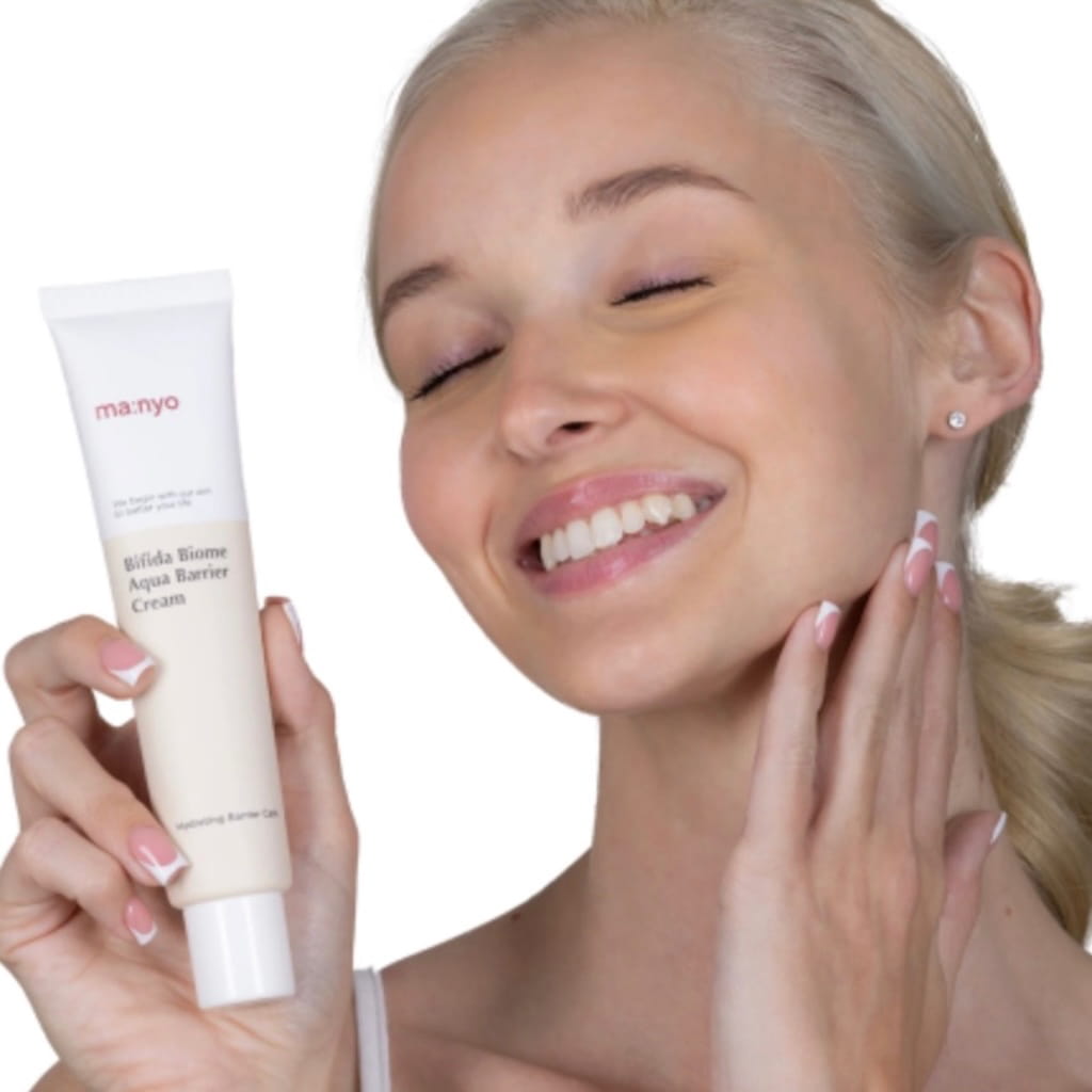 Pot de la crème gel hydratante et apaisante MA:NYO Bifida Biome Aqua Barrier Cream 80ml.
