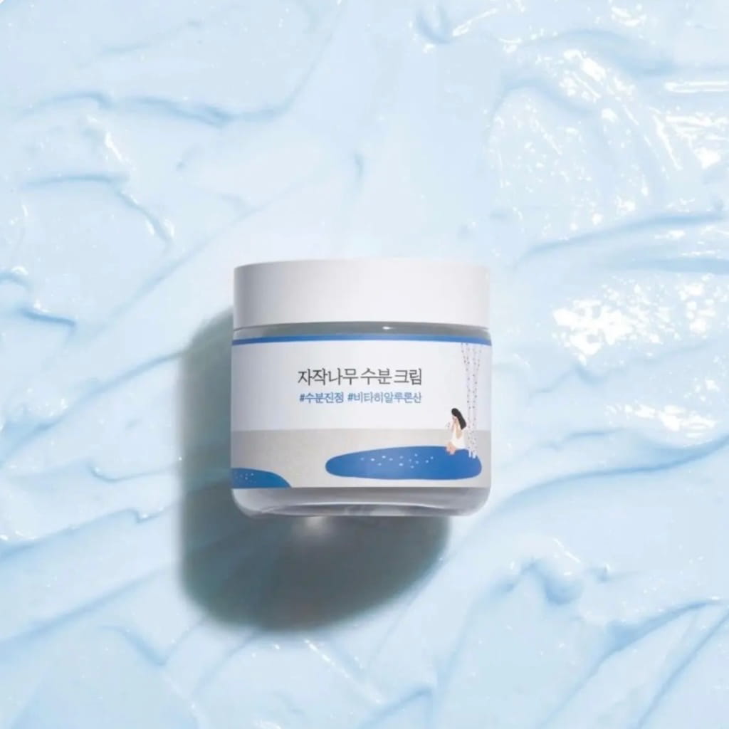 Crème visage coréenne Round Lab enrichie en sève de bouleau d'Inje et en acide hyaluronique Vita.