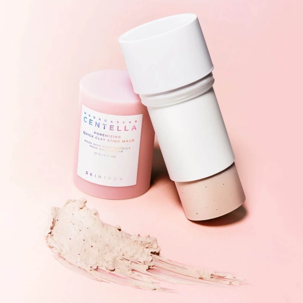 SKIN1004 Madagascar Centella Poremizing Quick Clay Stick Mask – masque purifiant en stick à l’argile rose pour pores et sébum