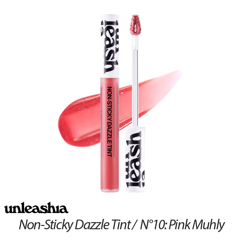Unleashia Non-Sticky Dazzle Tint N°10 Pink Muhly, maquillage coréen des lèvres, Korean lip makeup