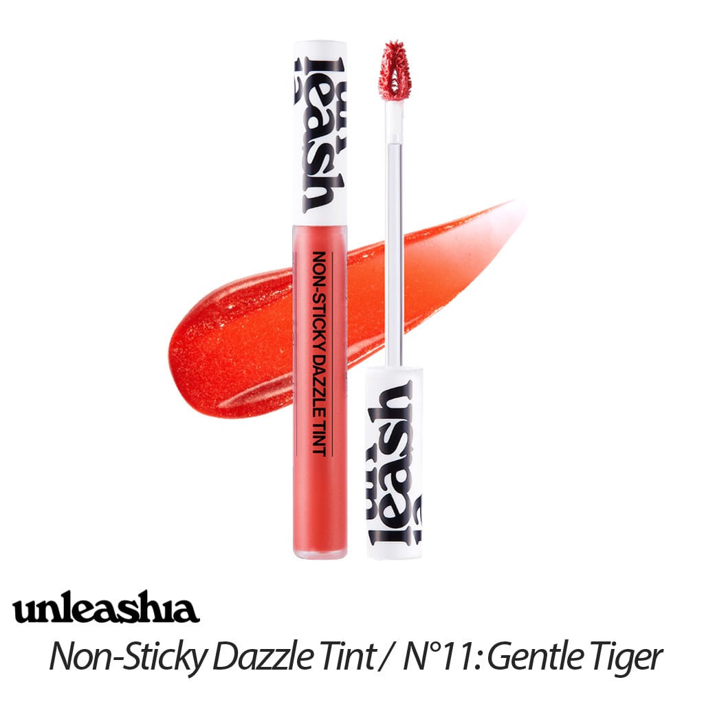 Unleashia Non-Sticky Dazzle Tint N°11 Gentle Tiger, maquillage coréen des lèvres, Korean lip makeup