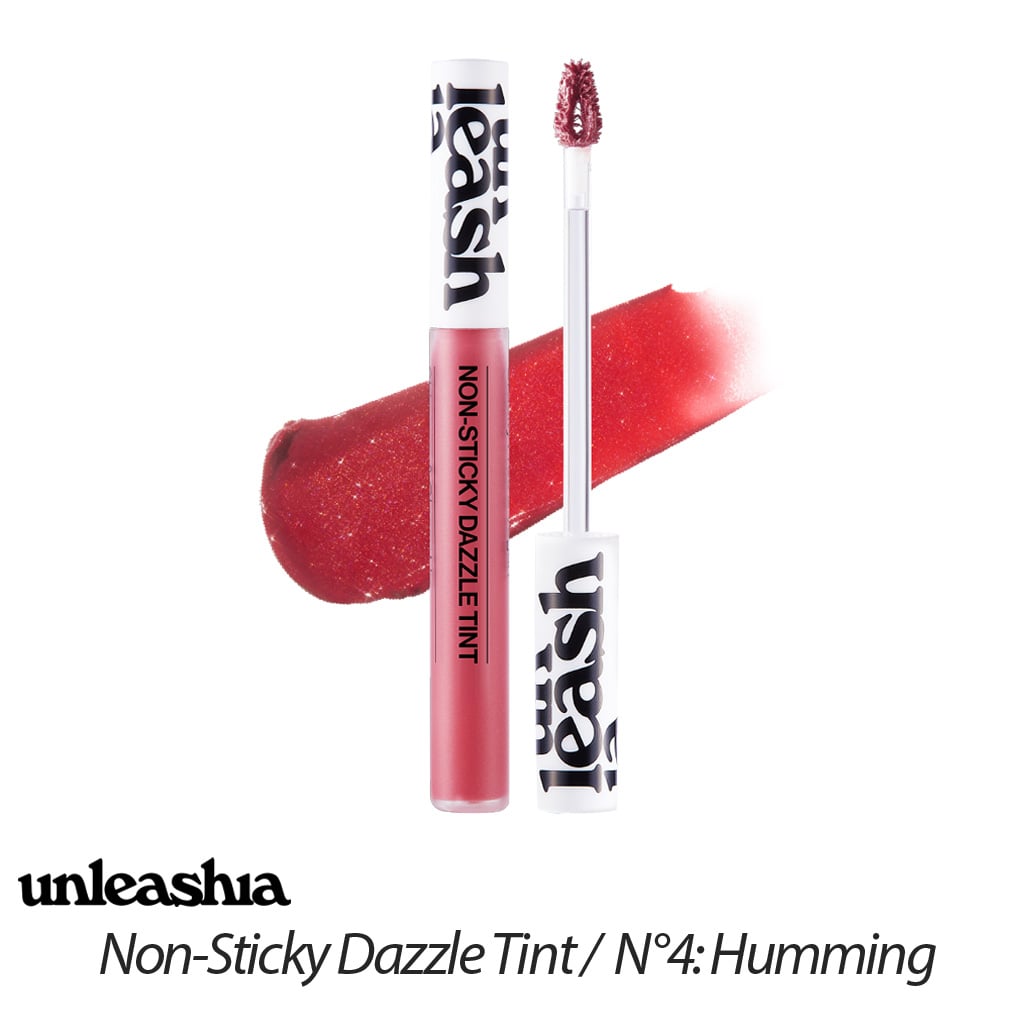 Unleashia Non-Sticky Dazzle Tint N°4 Humming, maquillage coréen des lèvres, Korean lip makeup