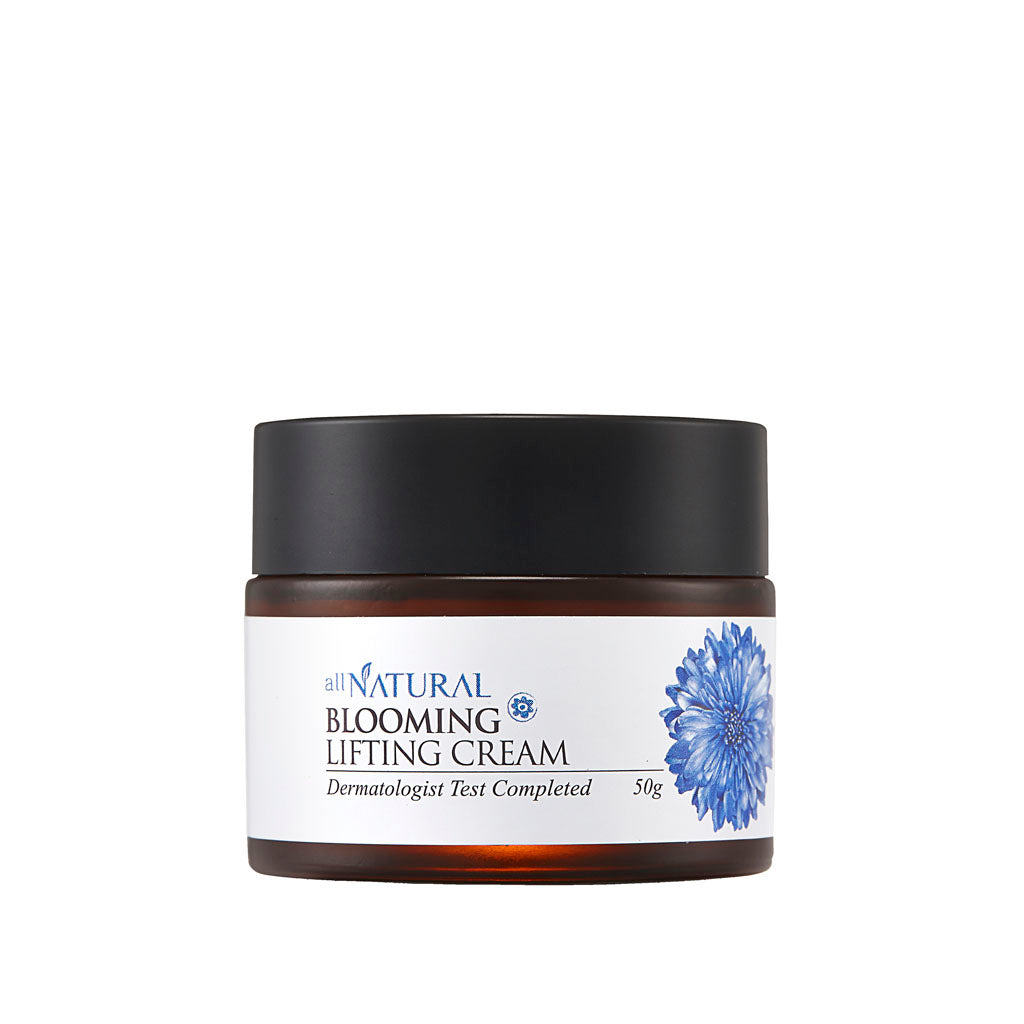 Blooming Lifting Cream, crème de nuit pour un visage hydraté et nourri de la marque cosmétique coréenne ALL NATURAL, véritable soin boostant et réparateur pour votre peau, l'hydratant en profondeur, le renforçant contre le stress oxydatif, stimulant son renouvellement cellulaire.