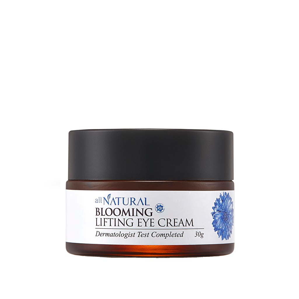 Blooming Lifting Eye Cream, crème contour des yeux anti-âge de la marque coréenne ALL NATURAL, véritable soin boostant et réparateur pour votre contour des yeux, l'hydratant en profondeur, le renforçant contre le stress oxydatif, stimulant son renouvellement cellulaire.
