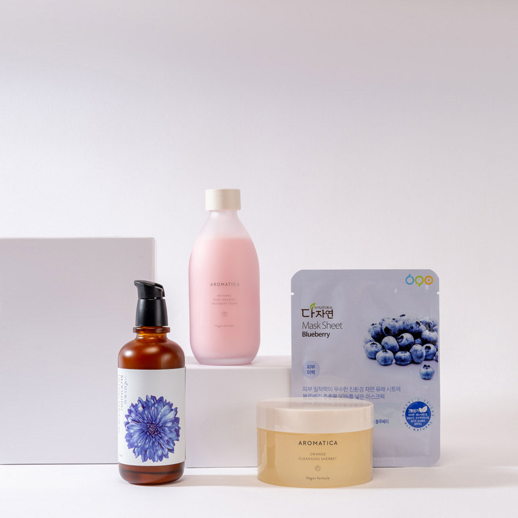 Le Coffret MY-KARE de 4 soins coréens pour Peau Normale avec les plus belles marques cosmétiques naturelles, vegan et Bio de Corée du Sud: une belle idéee cadeau sans se tromper ou simplement pour se faire plaisir.