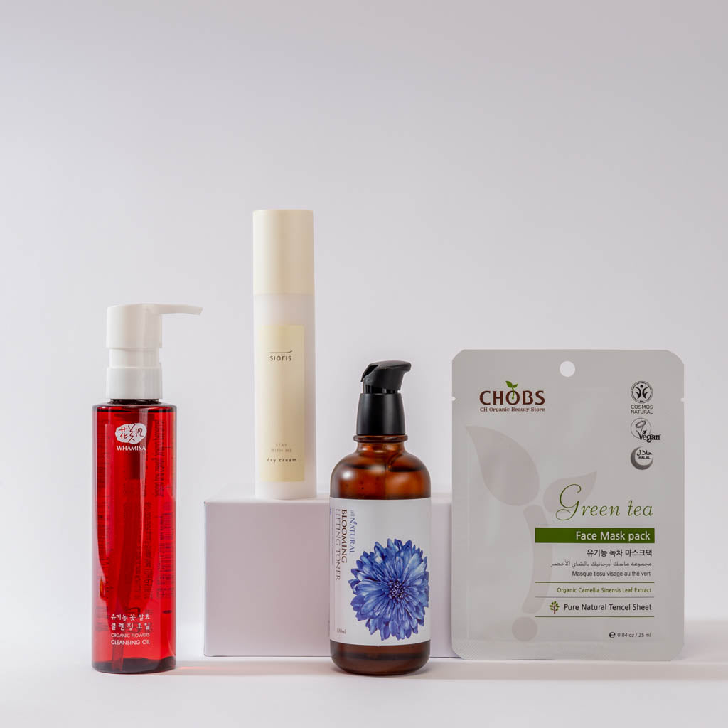 Le Coffret MY-KARE de 4 soins coréens pour Peau Sensible avec les plus belles marques cosmétiques naturelles, vegan et Bio de Corée du Sud: une belle idéee cadeau sans se tromper ou simplement pour se faire plaisir.