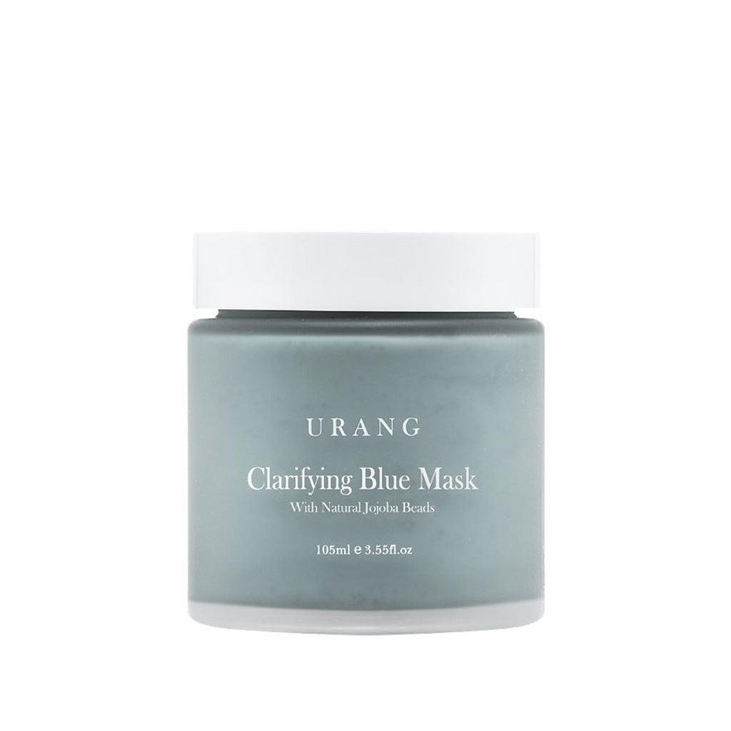 URANG - Clarifying Blue Mask, Masque visage coréen exfoliant, purifiant et régénérant aux bienfaits du Kaolin, argile blanche, de la fleur de Camélia du Japon, et de la camomille.