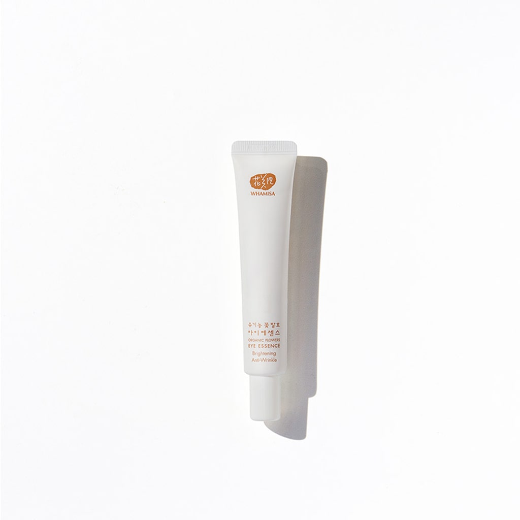 Tube WHAMISA Organic Flowers Eye Essence, soin crème contour des yeux, certifié BIO (BDIH)