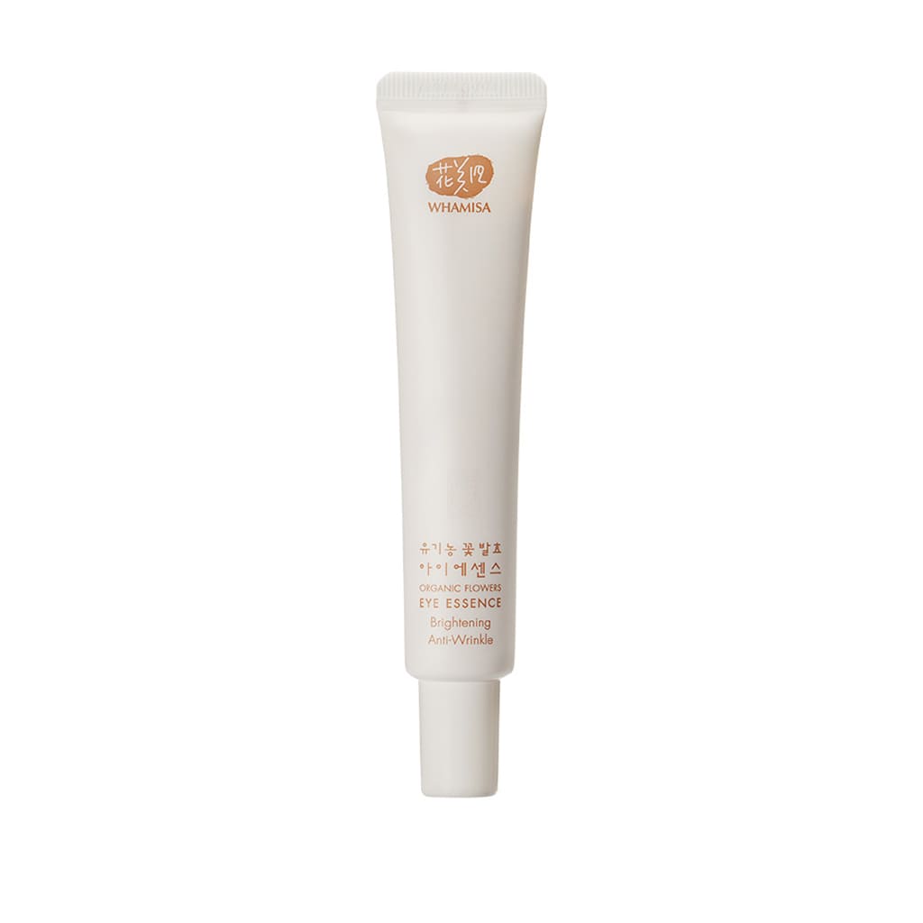 Tube WHAMISA Organic Flowers Eye Essence, soin crème contour des yeux, certifié BIO (BDIH)